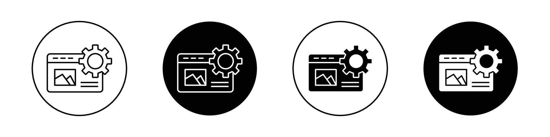 icône de gestion de contenu vecteur