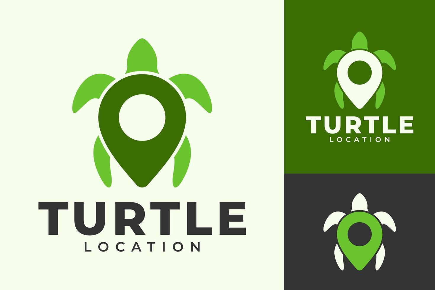 tortue emplacement mer place logo conception vecteur