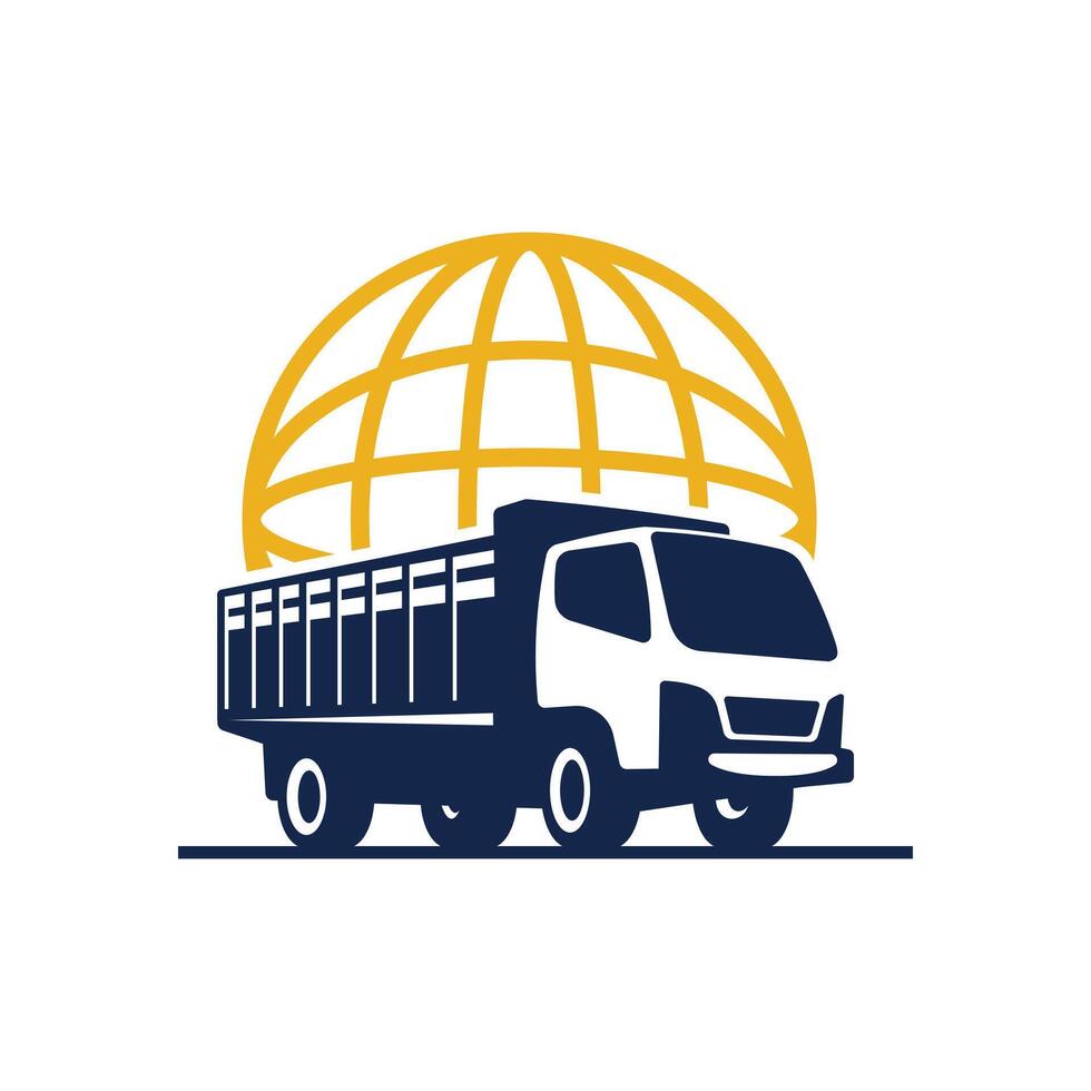 un camion de liaison logo vecteur