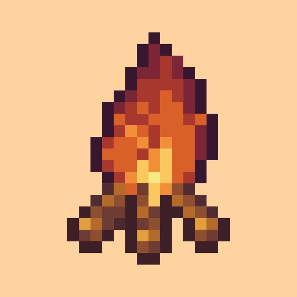 pixel art ensembles icône de bois de chauffage variation couleur.feu de camp icône sur pixélisé style. 8 bits parfait pour Jeu atout ou conception atout élément pour votre Jeu conception. Facile pixel art icône actif. vecteur