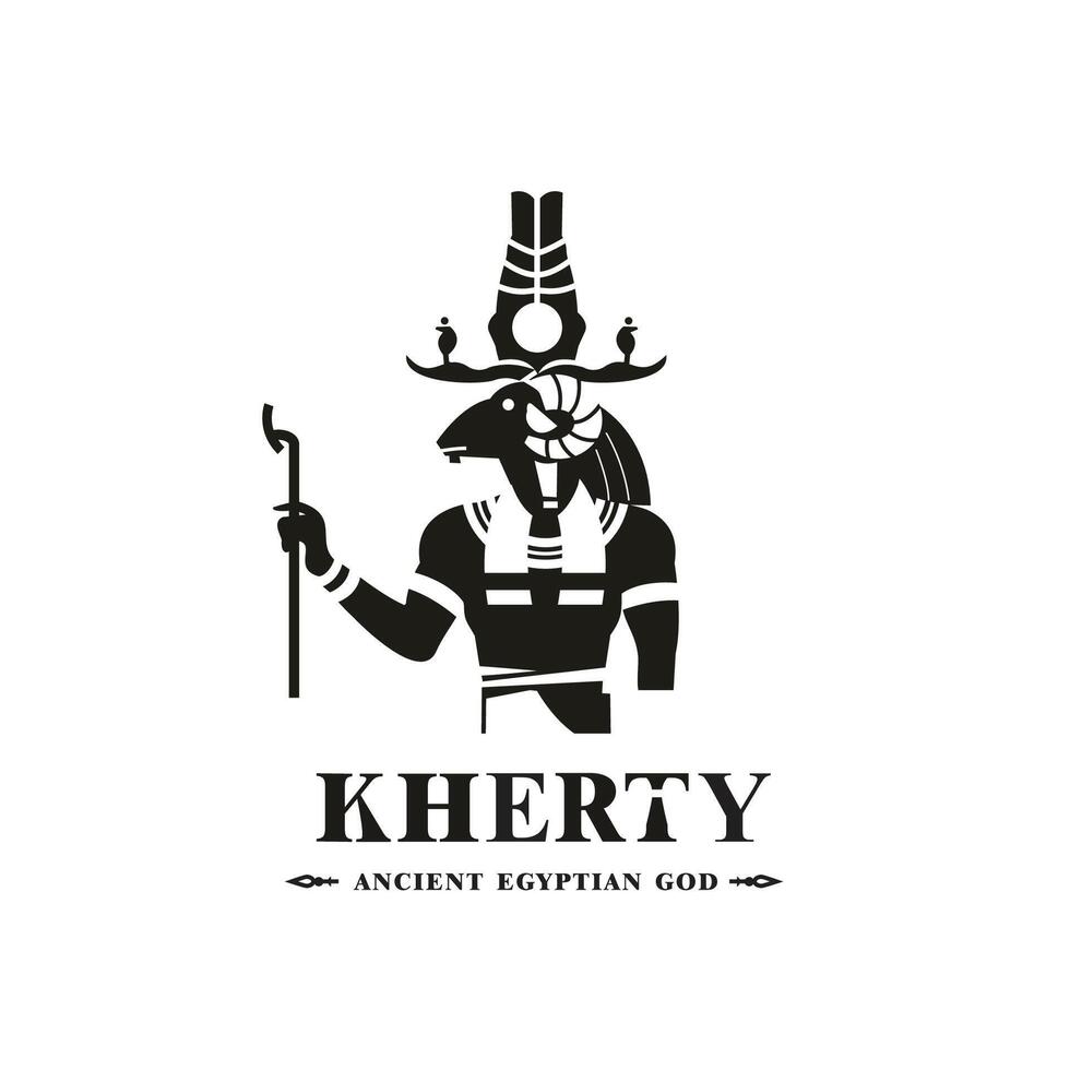 ancien égyptien Dieu kherty silhouette, milieu est Dieu logo vecteur