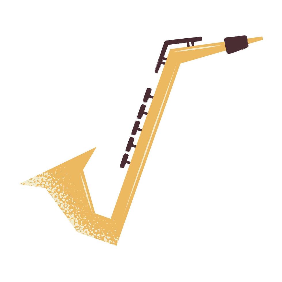 musical vent instrument - trompette, saxophone, corne. cuivre d'or trompette. plat vecteur illustration illustration isolé sur blanc Contexte.