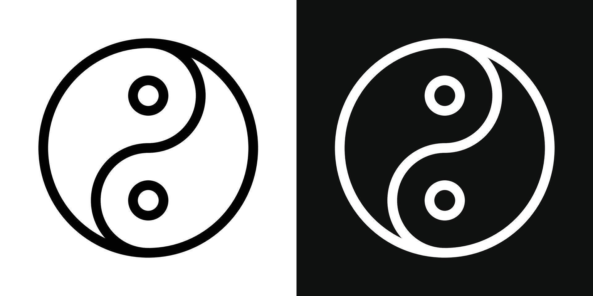 icône yin yang vecteur