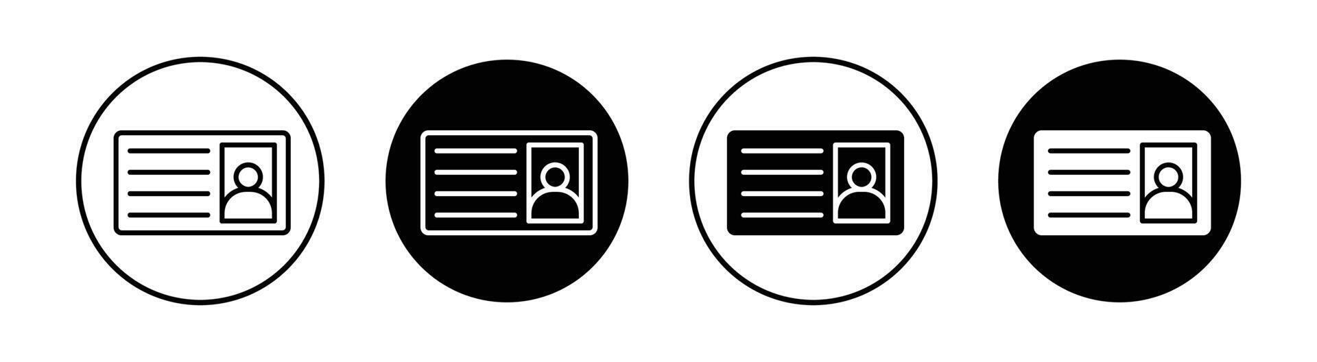 icône de carte d'identité vecteur