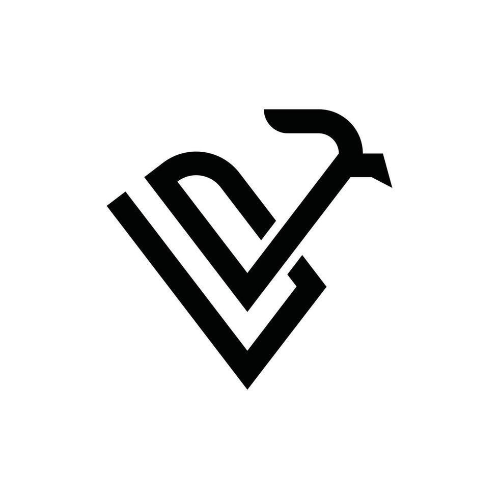 lettre v Aigle ligne moderne logo, logo conception modèle. vecteur illustration.