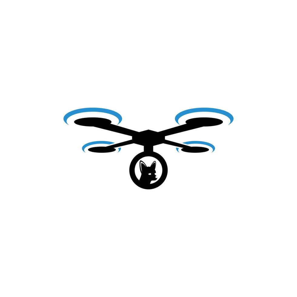 drone avec chien logo conception, logo pour votre marque, entreprise, et etc vecteur