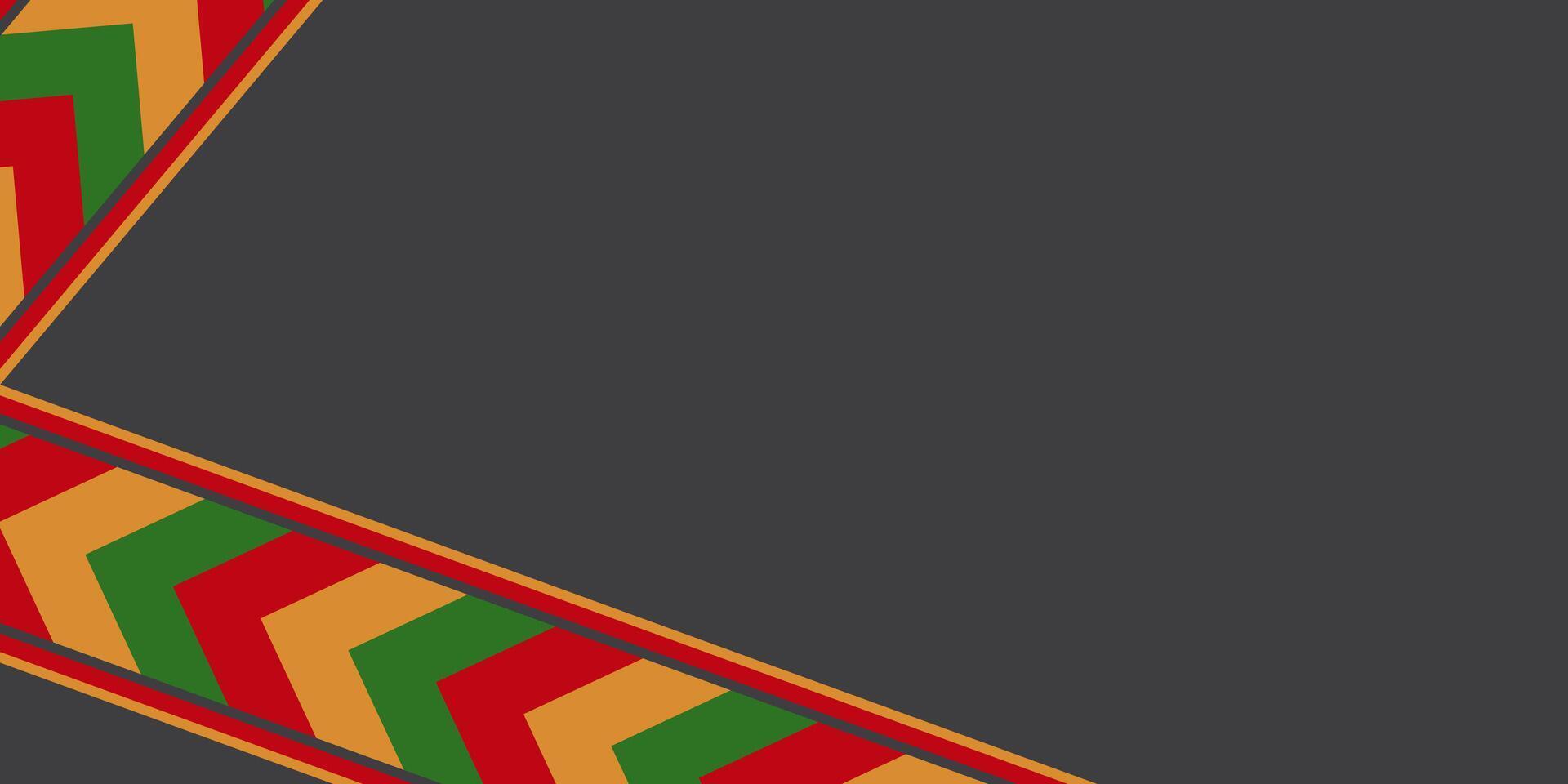 noir, rouge, jaune, vert abstrait juneteenth Contexte. vecteur modèle conception avec vide espace pour texte. africain américain noir histoire mois.