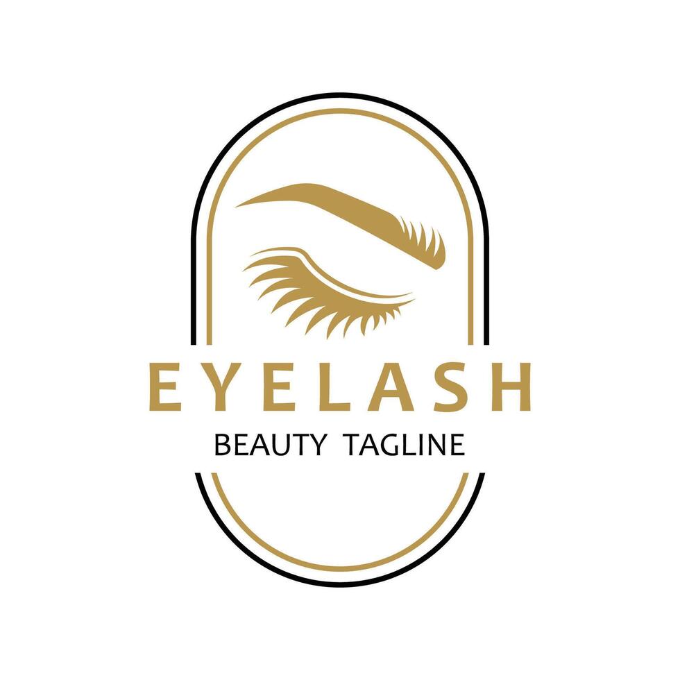 magnifique et luxueux et moderne aux femmes cils et les sourcils logo. logo pour entreprise, beauté salon, se maquiller, cil magasin. vecteur