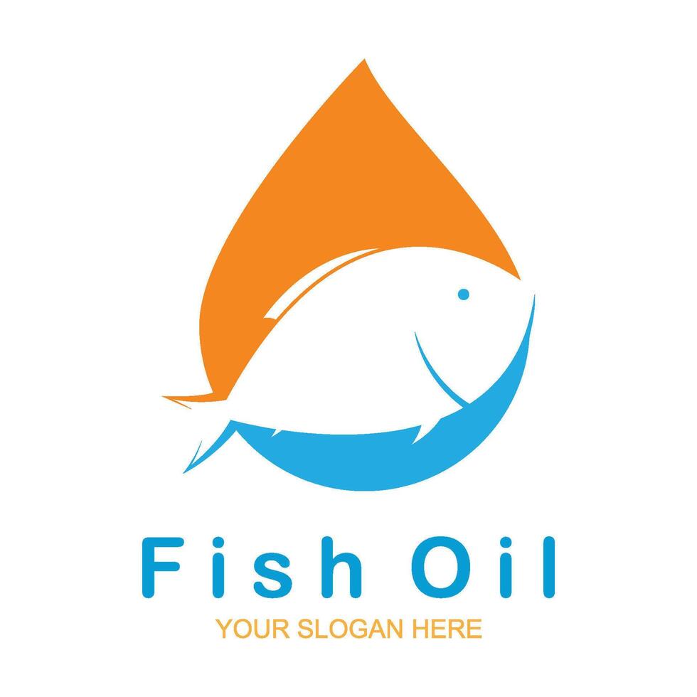 modèle d'illustration vectorielle de logo d'huile de poisson vecteur