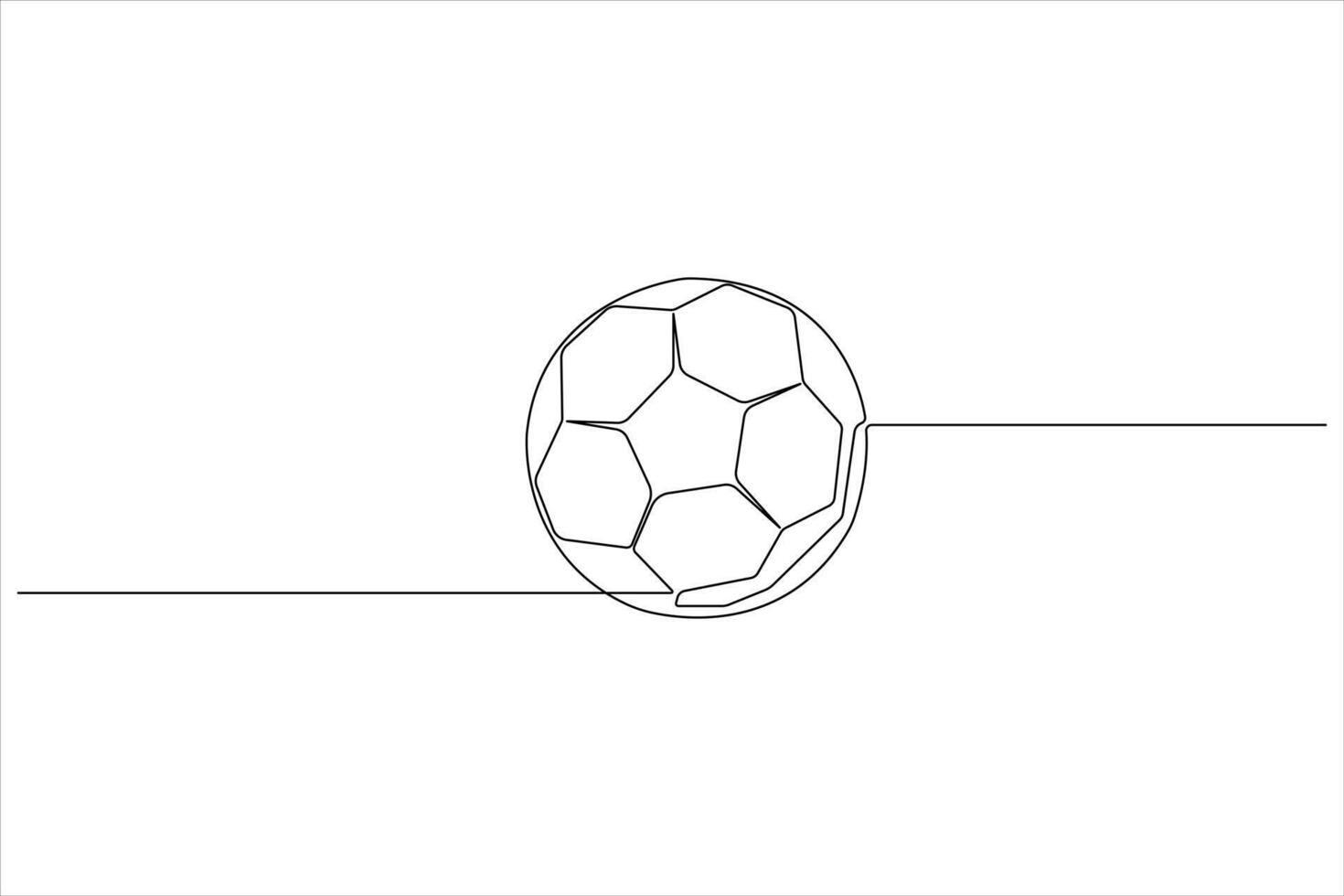 Football vecteur continu un ligne art dessin illustration minimaliste conception