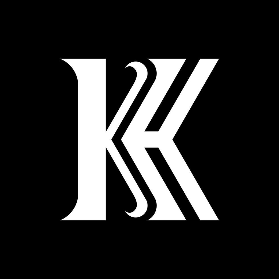 lettre k monogramme icône logo conception vecteur