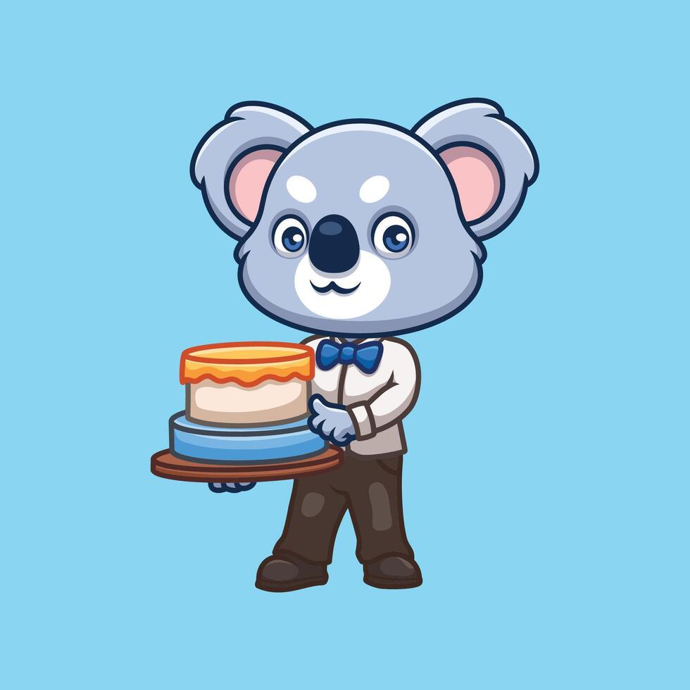 anniversaire koala dessin animé personnage vecteur