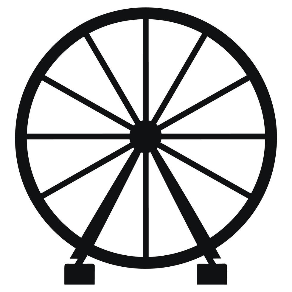 ferris roue vecteur silhouette illustration.