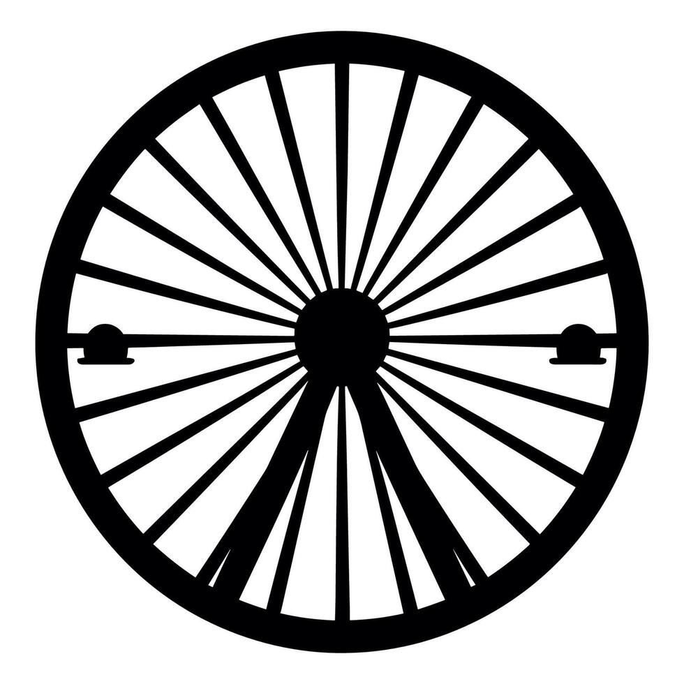 ferris roue vecteur silhouette illustration.