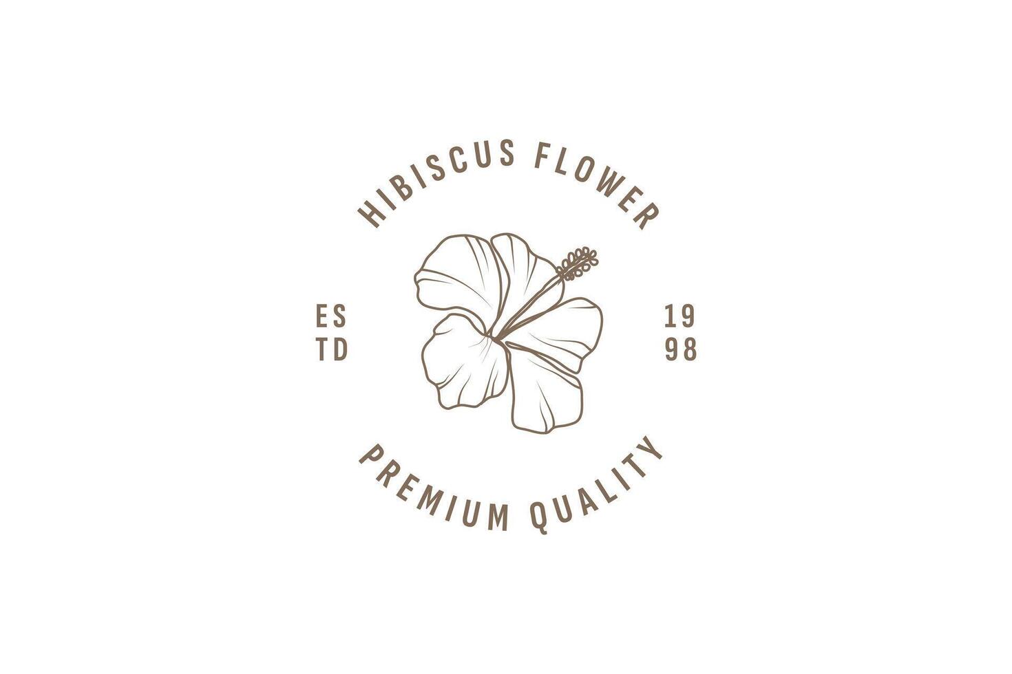 hibiscus logo vecteur icône illustration