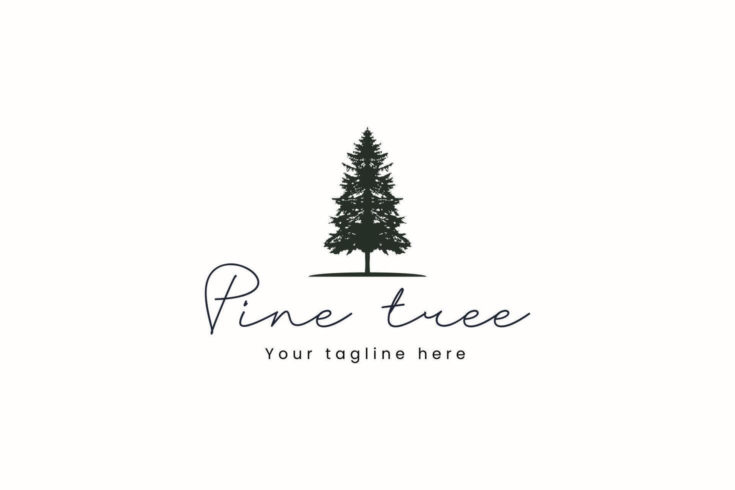 pin arbre logo vecteur icône illustration