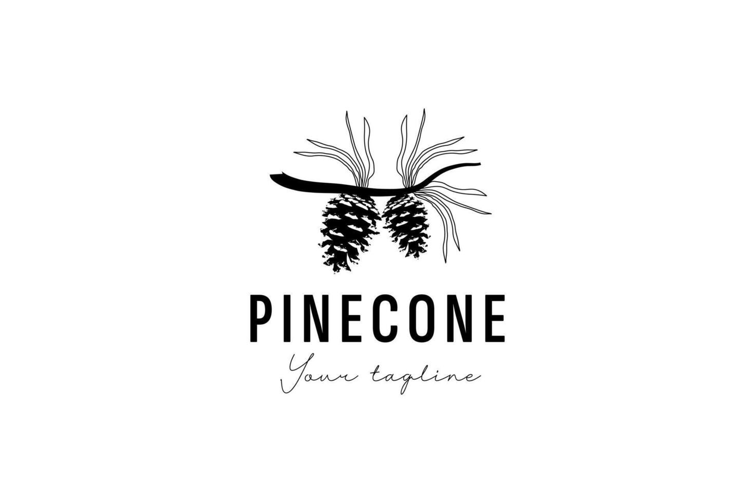 pomme de pin logo vecteur icône illustration