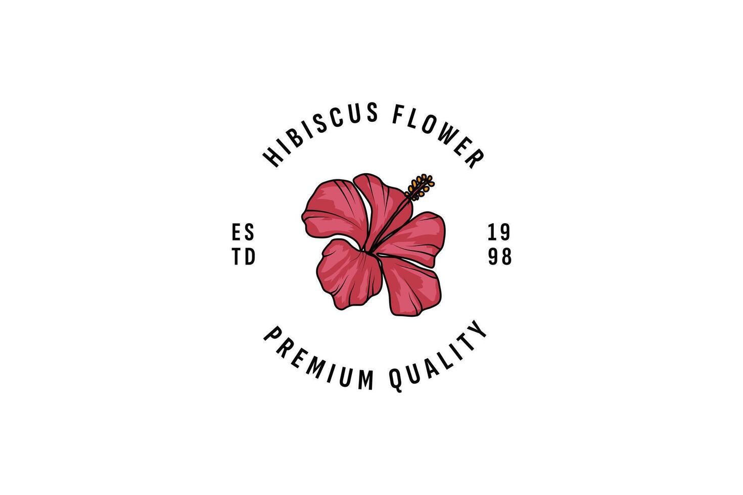 hibiscus logo vecteur icône illustration