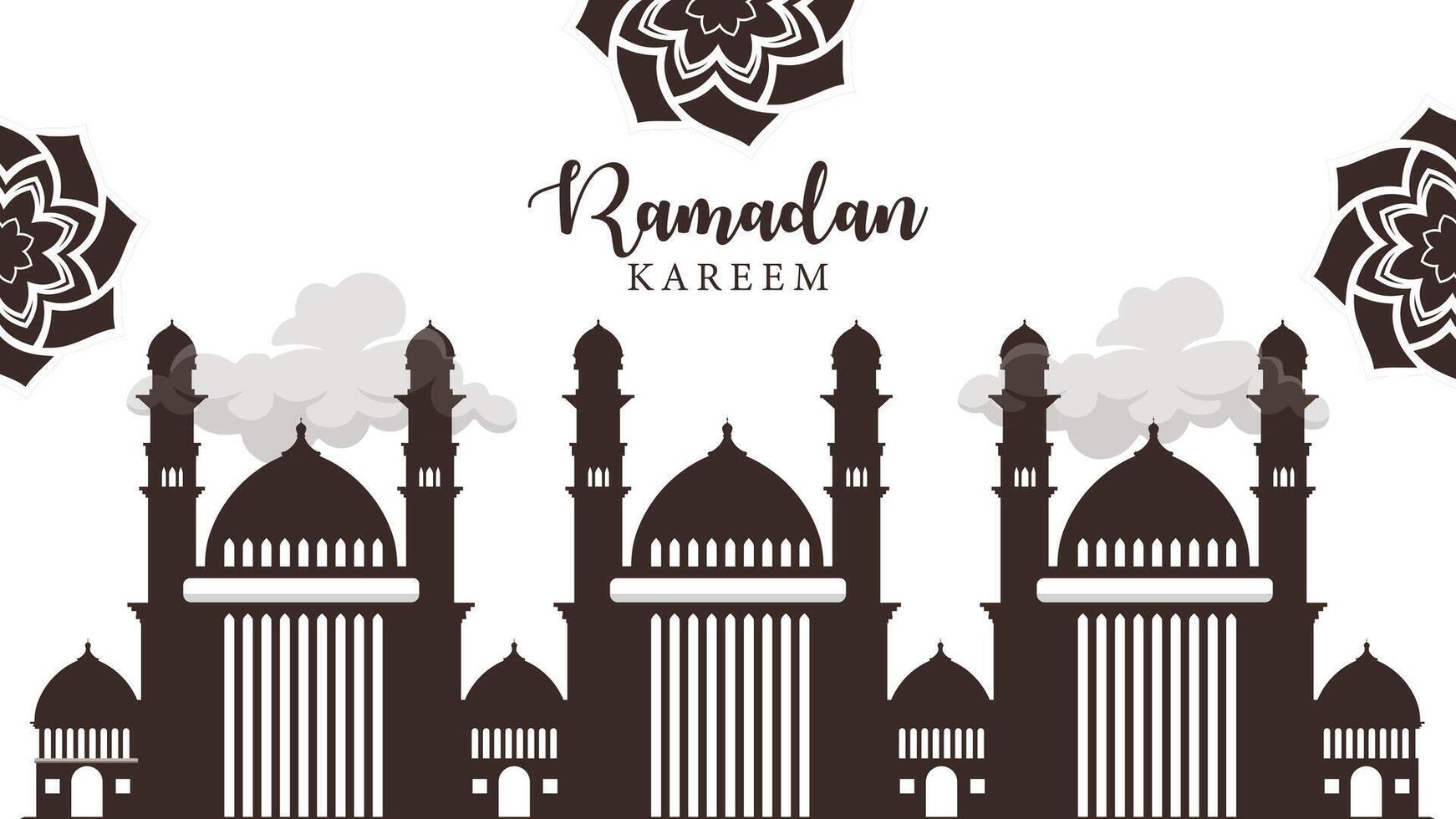 Ramadan bannière Contexte avec oranments vecteur
