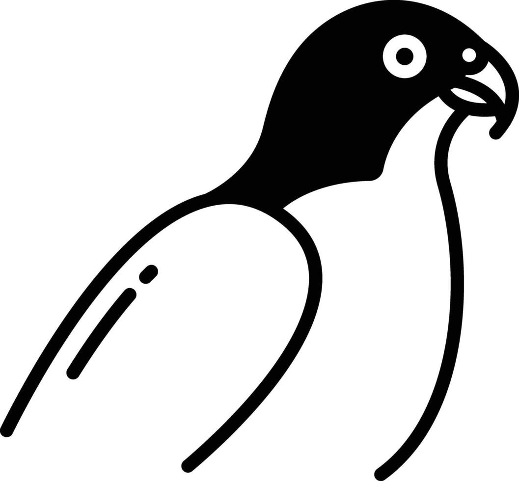 faucon oiseau glyphe et ligne vecteur illustration