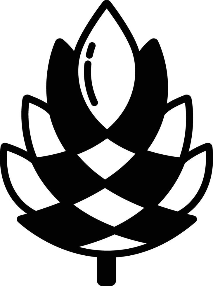 pin cône glyphe et ligne vecteur illustration
