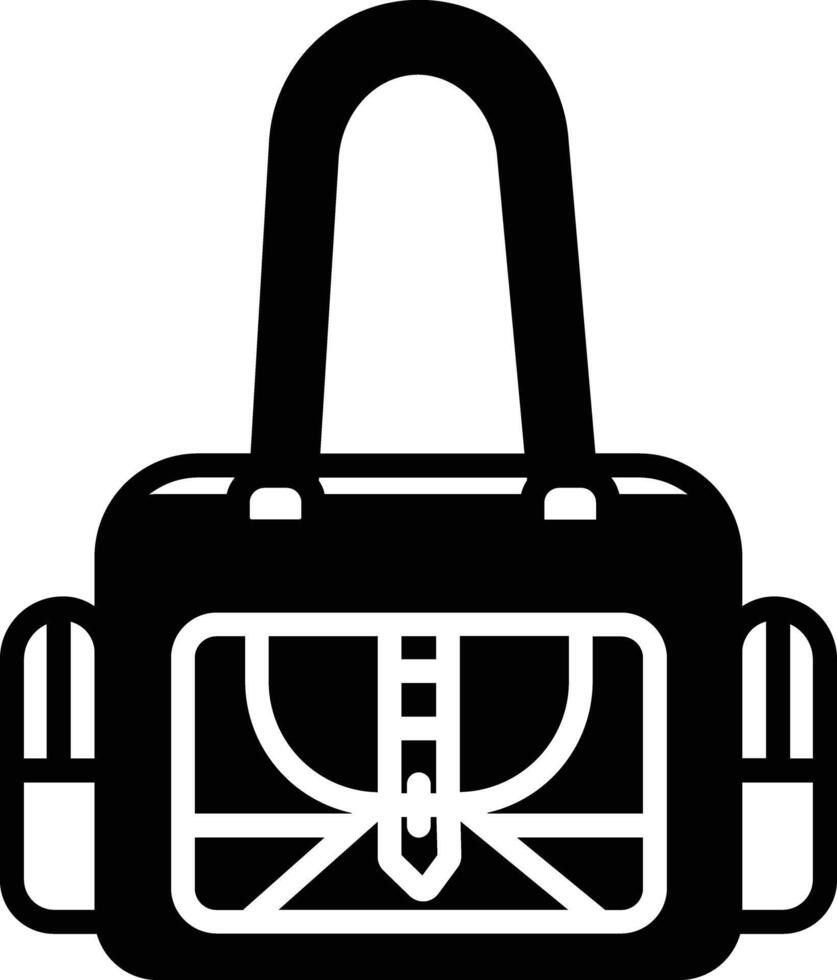 vanité sac glyphe et ligne vecteur illustration