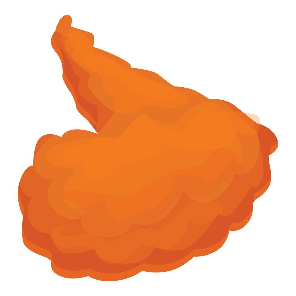 frit poulet ailes icône dessin animé vecteur. chaud repas recette vecteur