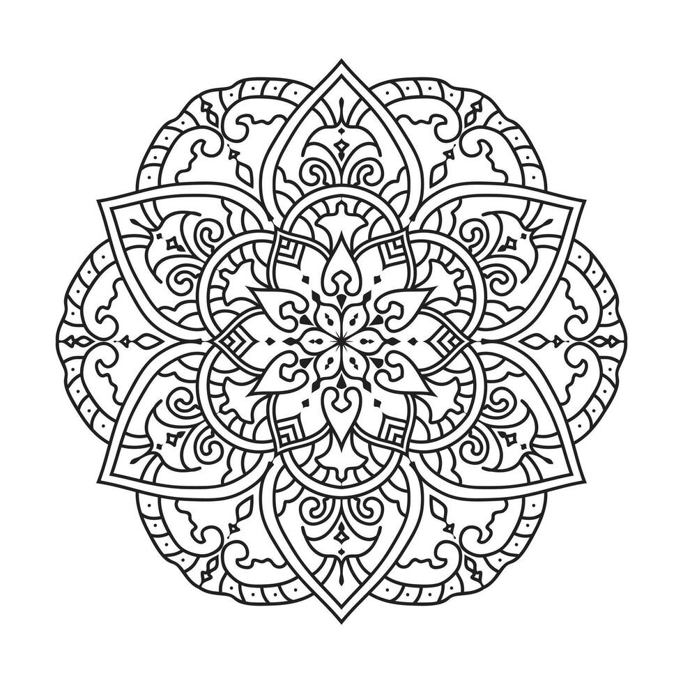 mandala conception pour adulte coloration page vecteur mandala contour conception