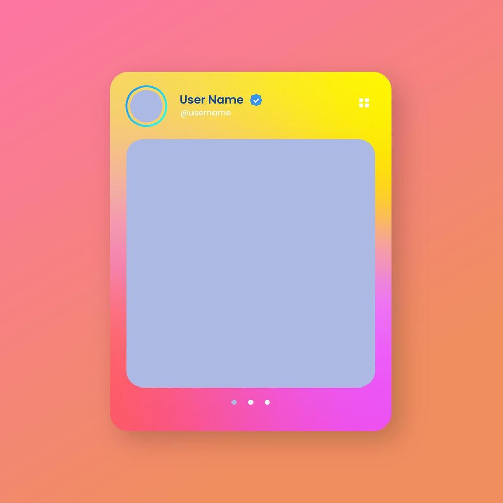 social médias Cadre isolé modèle. coloré social médias interface. vecteur