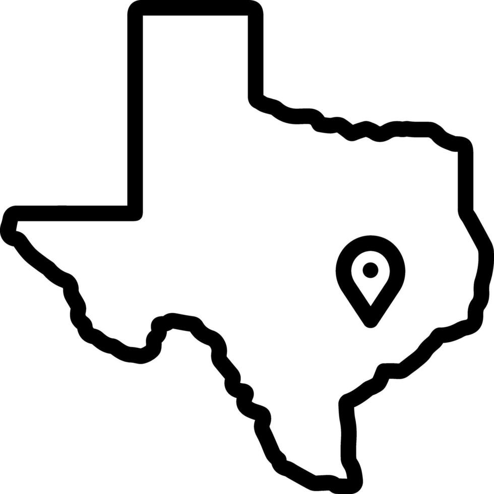 vecteur noir ligne icône pour Houston