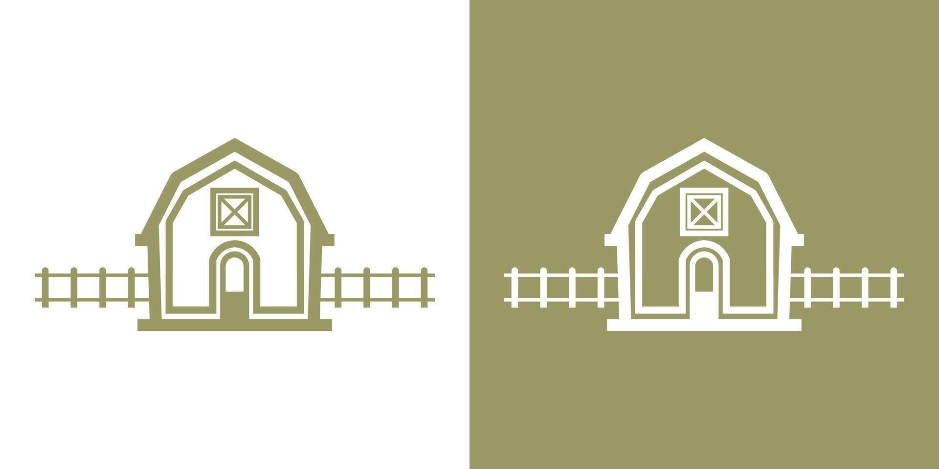 ferme, entrepôt ou Grange ancien logo conception. vecteur illustration