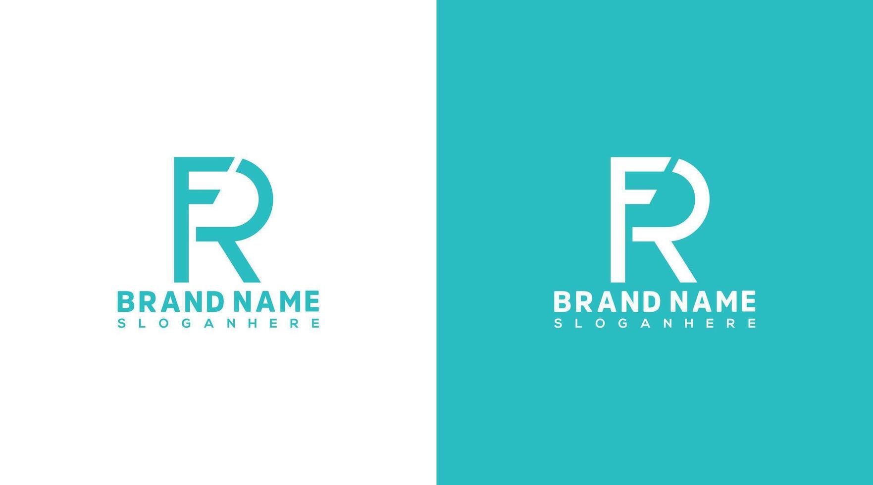 fr lettre logo conception, fr icône marque identité conception monogramme logo rf vecteur
