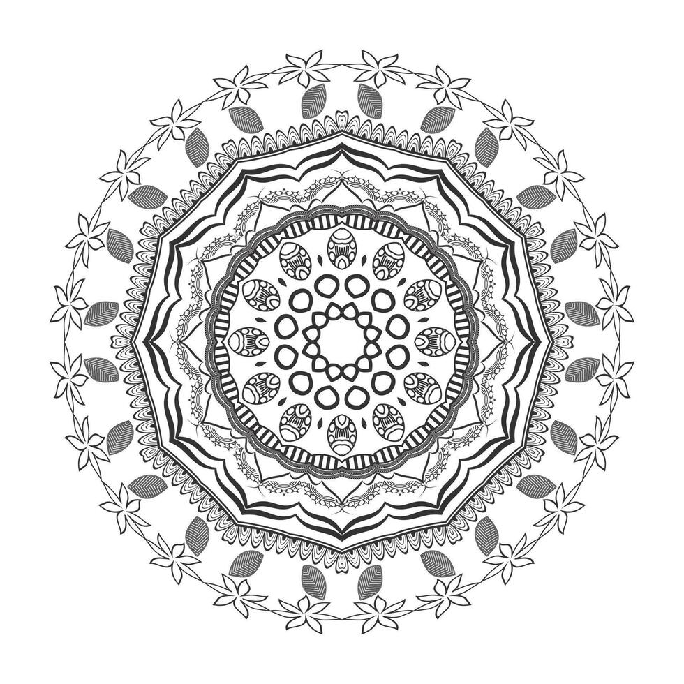 mandala Contexte conception et coloration page vecteur