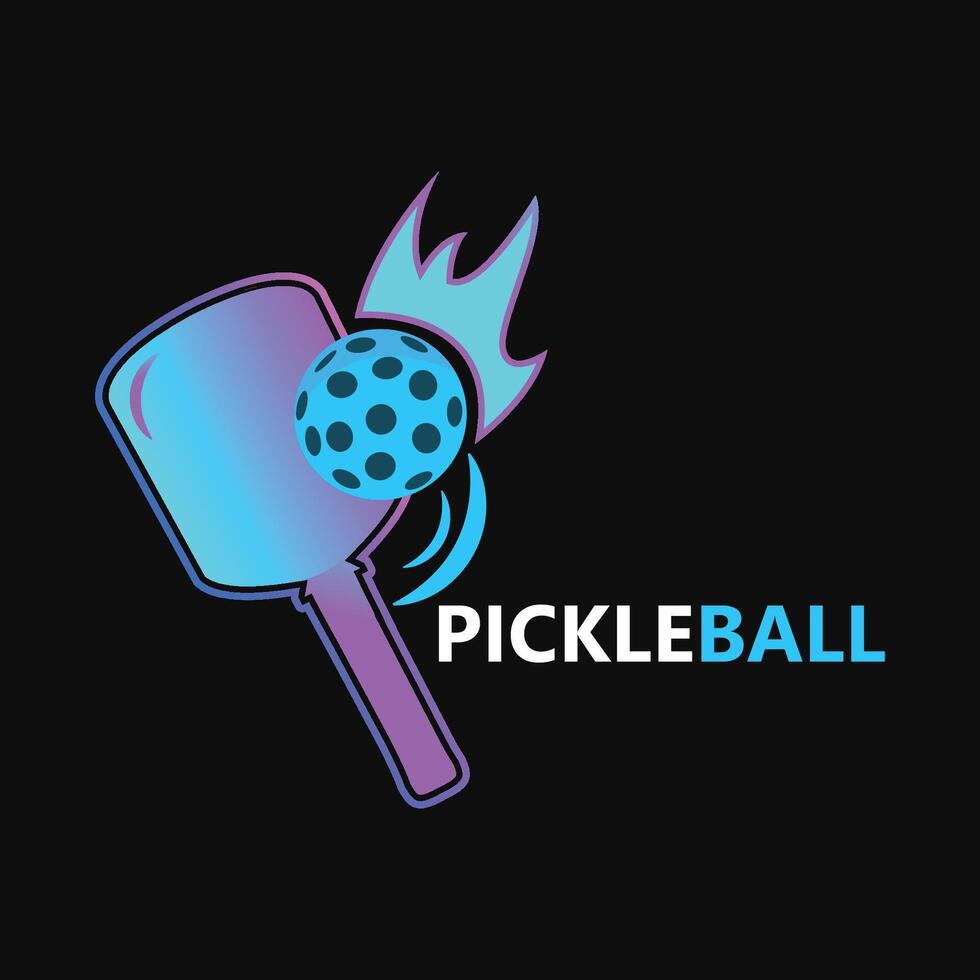 création de logo de pickleball vecteur