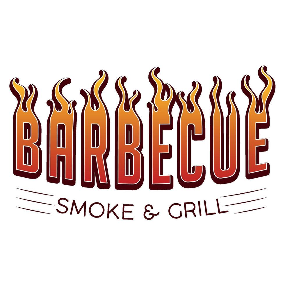 local nourriture logo barbecue vecteur illustration