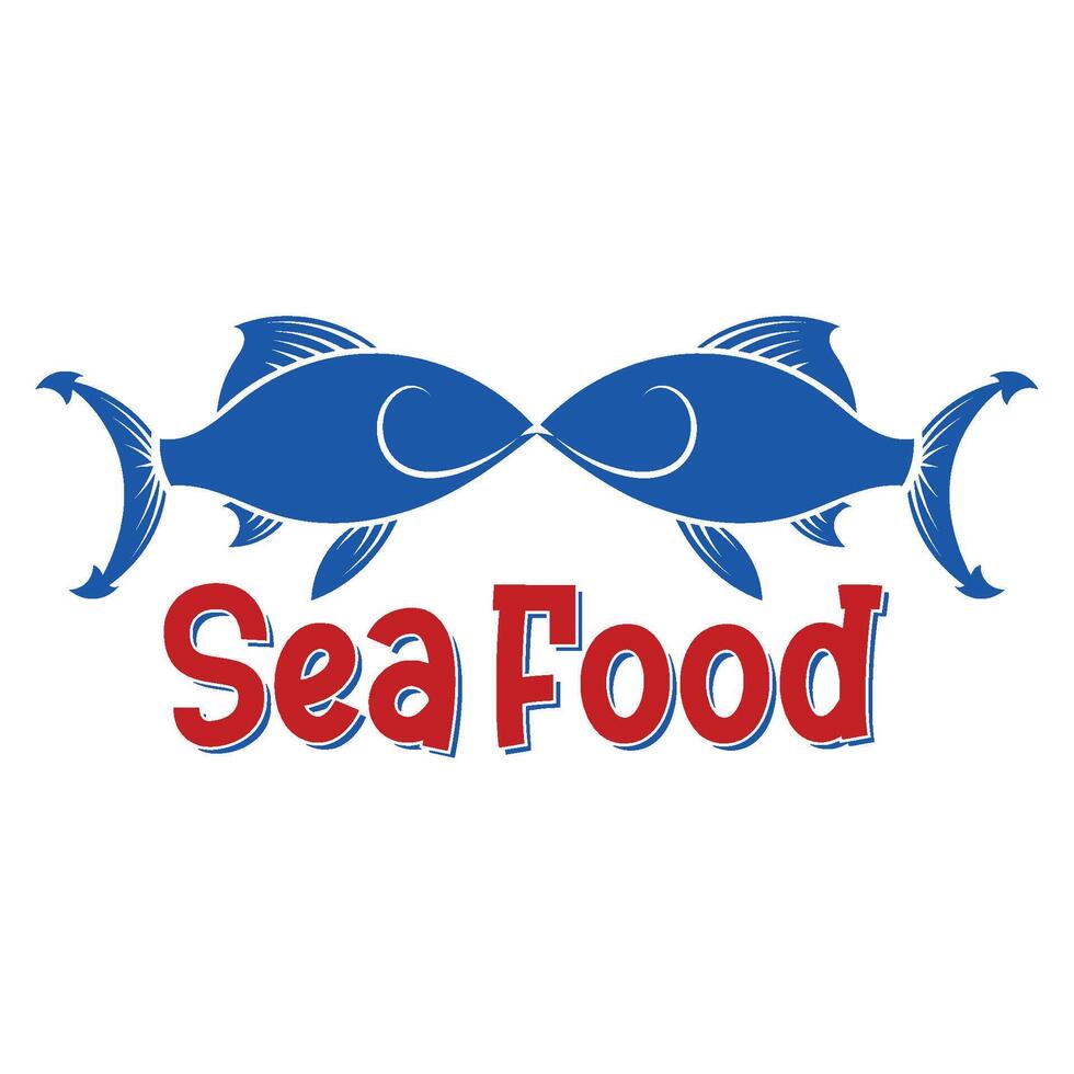mer nourriture local nourriture logo vecteur illustration