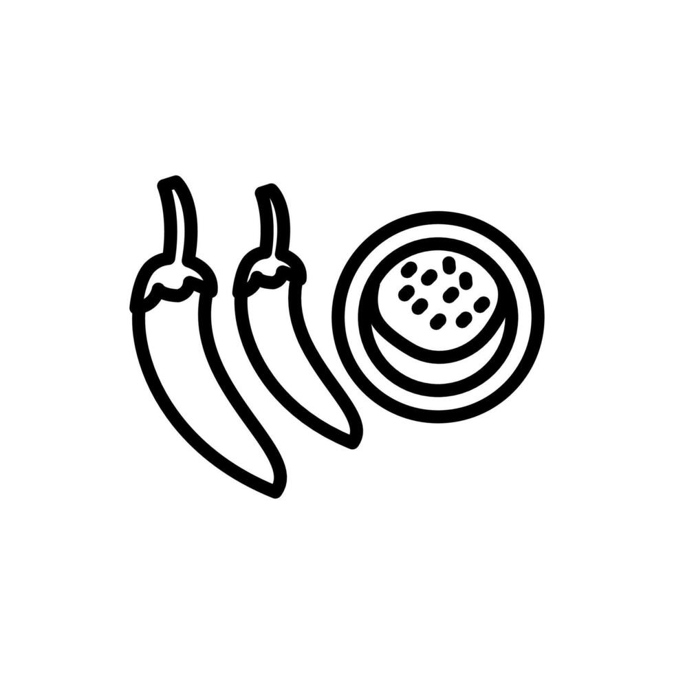 Cayenne poivre icône dans vecteur. logotype vecteur