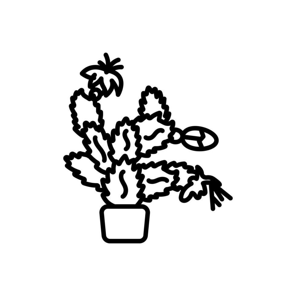 Noël cactus icône dans vecteur. logotype vecteur