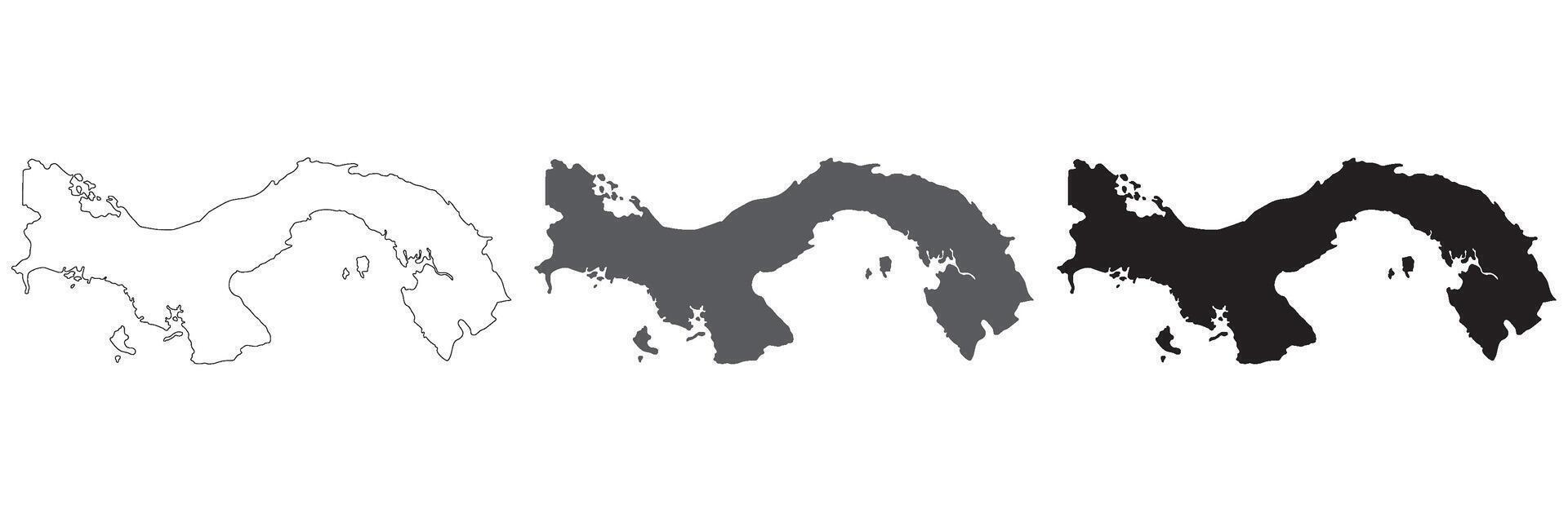 Panama carte. carte de Panama dans ensemble vecteur