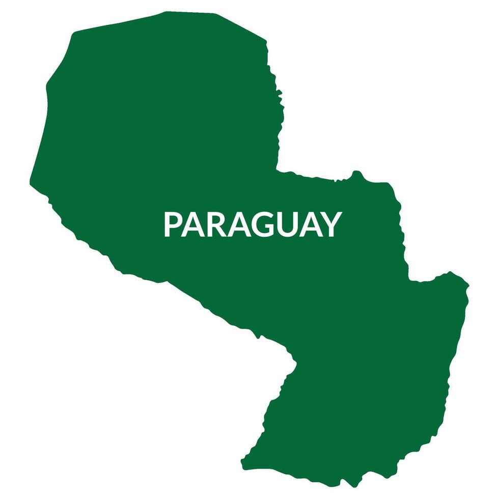 paraguay carte. carte de paraguay dans vert Couleur vecteur