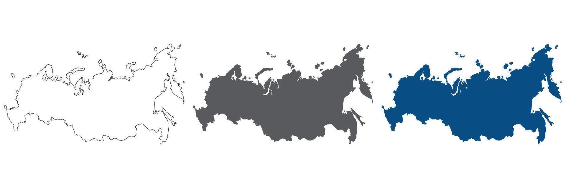 Russie carte dans vert Couleur carte de Russie vecteur