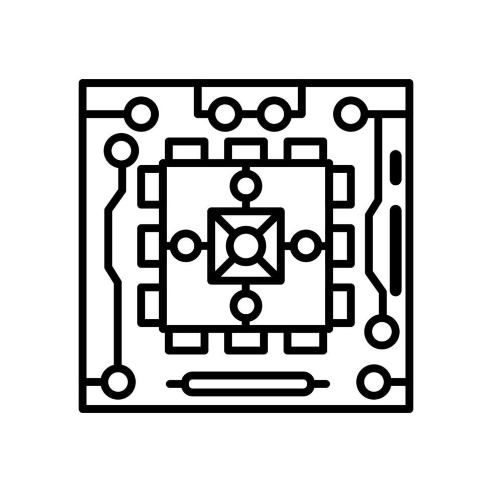 nano circuit icône dans vecteur. logotype vecteur