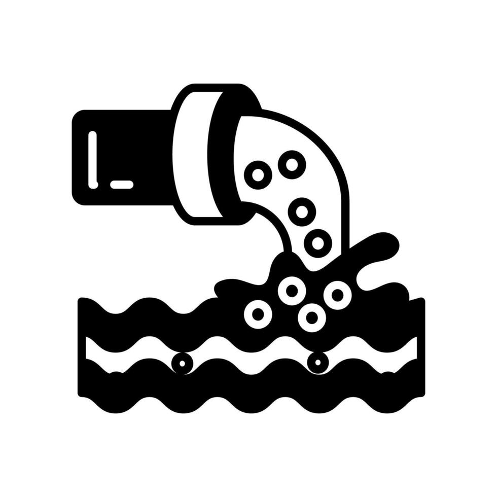 eaux usées déborde icône dans vecteur. logotype vecteur