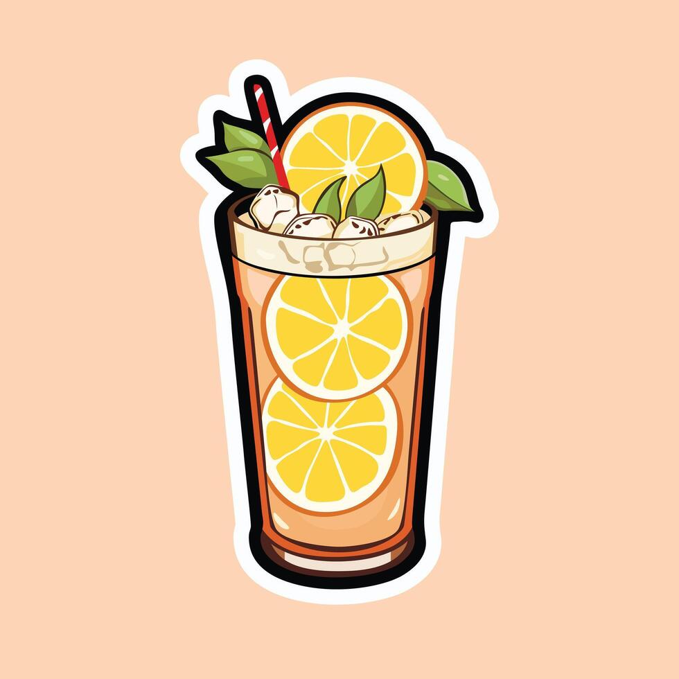 limonade bonheur. vecteur graphique illustration de une rafraîchissant verre de limonade, capturer le essence de été fraîcheur.