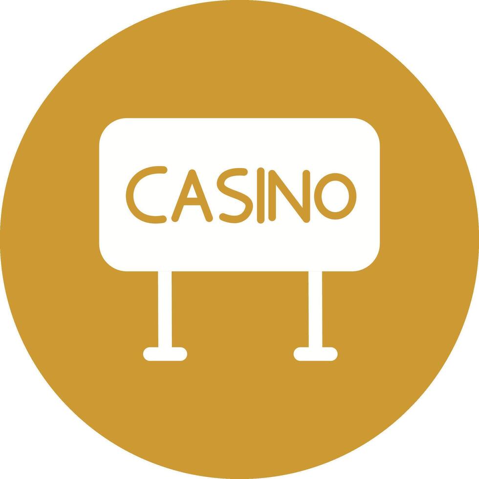 icône de vecteur de signe de casino