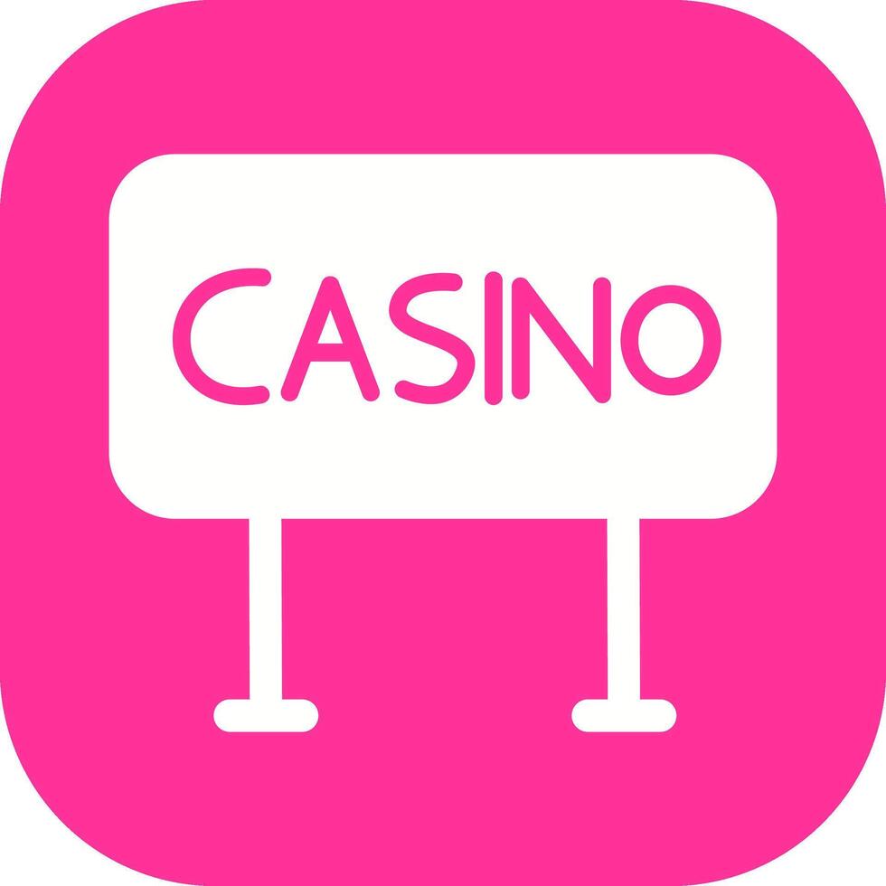 icône de vecteur de signe de casino