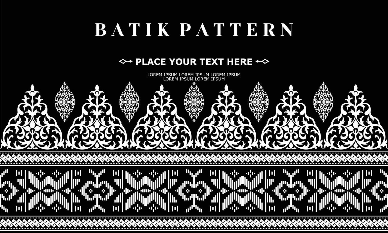 vecteur luxe et élégant traditionnel batik ornement modèle