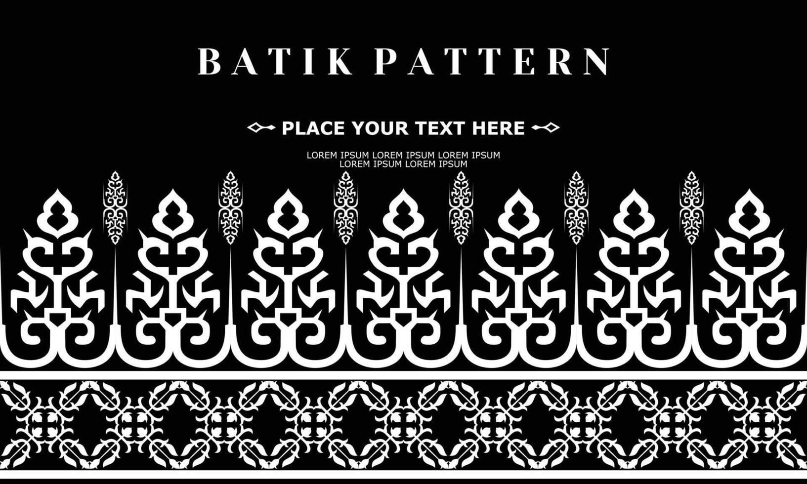 vecteur luxe et élégant traditionnel batik ornement modèle