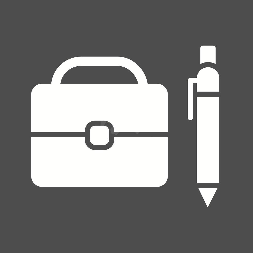 porte-documents et icône de vecteur de stylo