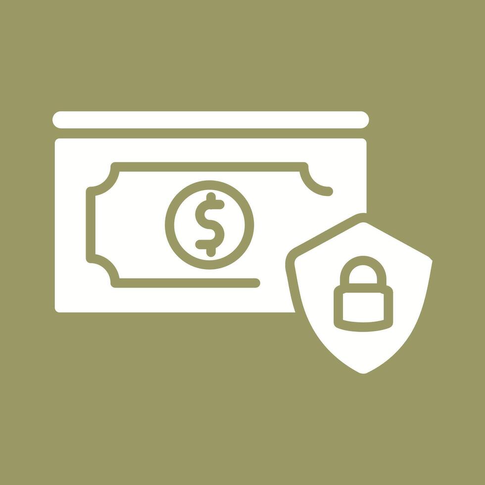 icône de vecteur d'argent sécurisé